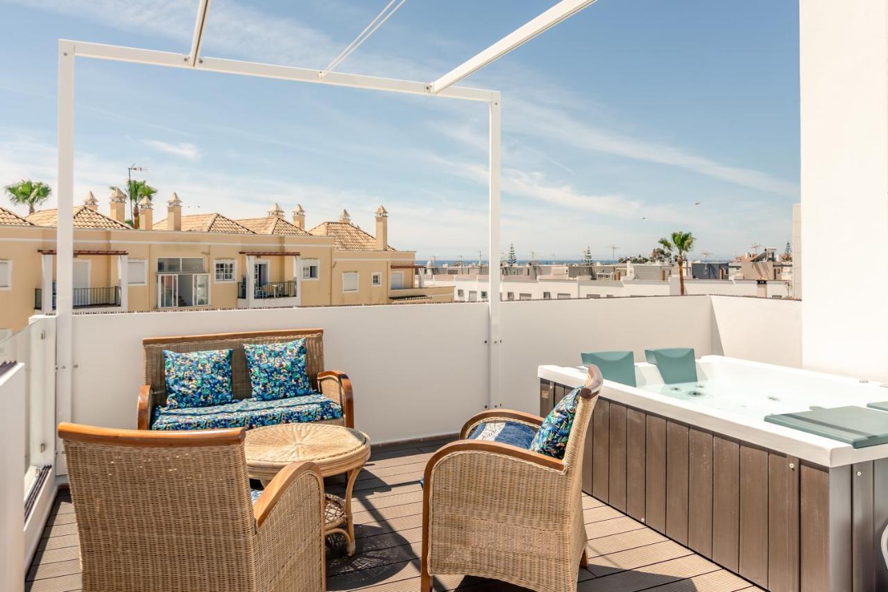 Seascape Villa Private Pool & Rooftop Jacuzzi With Sea View Near Manta Rota Beach Vila Nova de Cacela Exterior photo